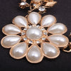 Simulated Pearl Chain Rhinestone Necklace